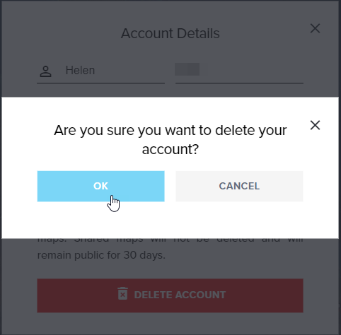 Account delete confirm