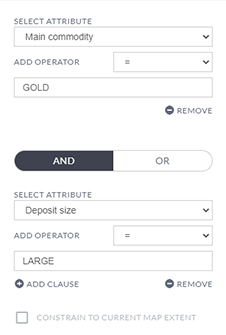 query criteria