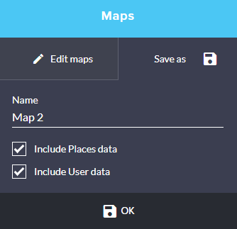 Rename map when saving