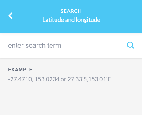 Search Lat Long Example