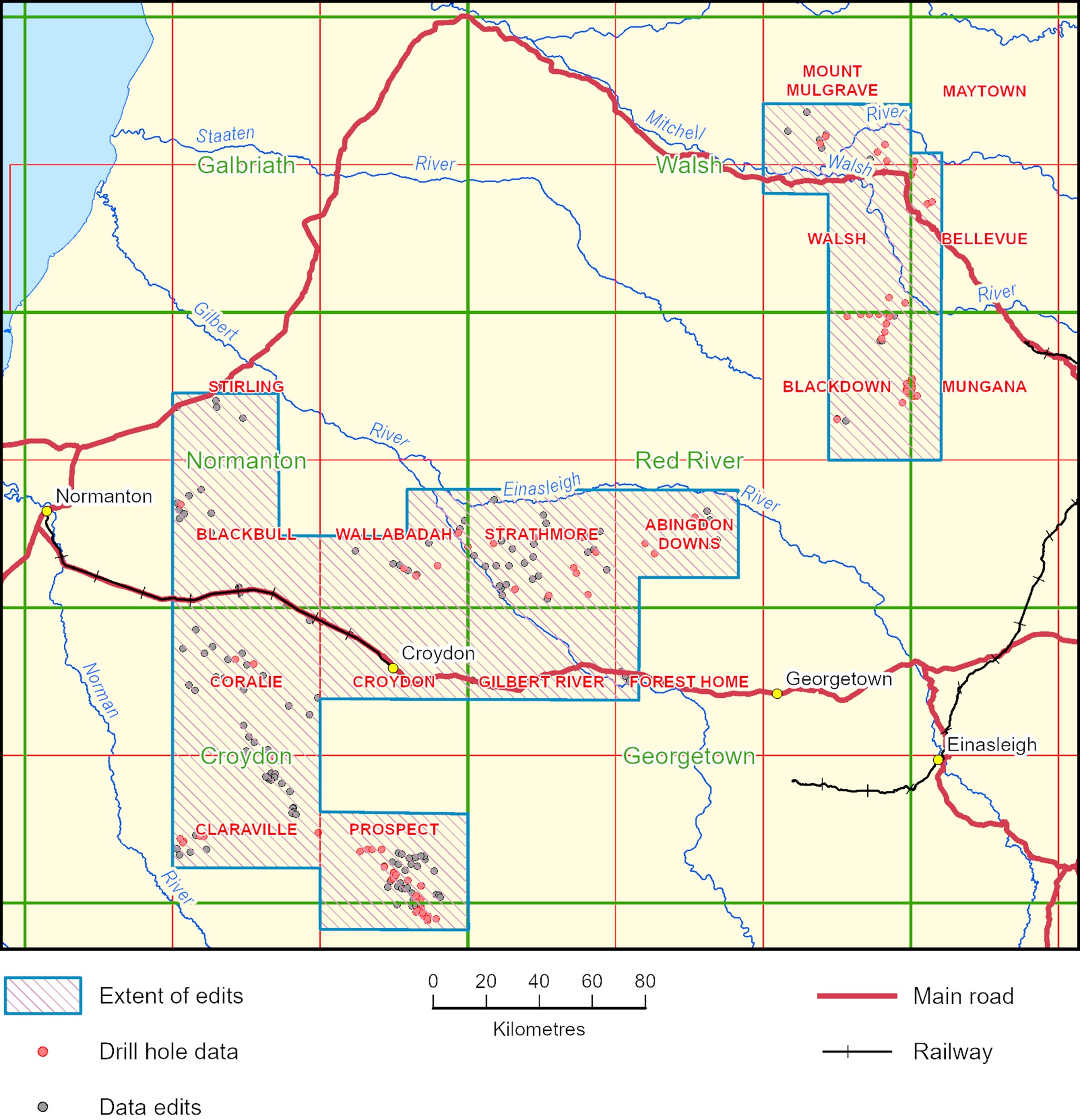 Detailed geology data index