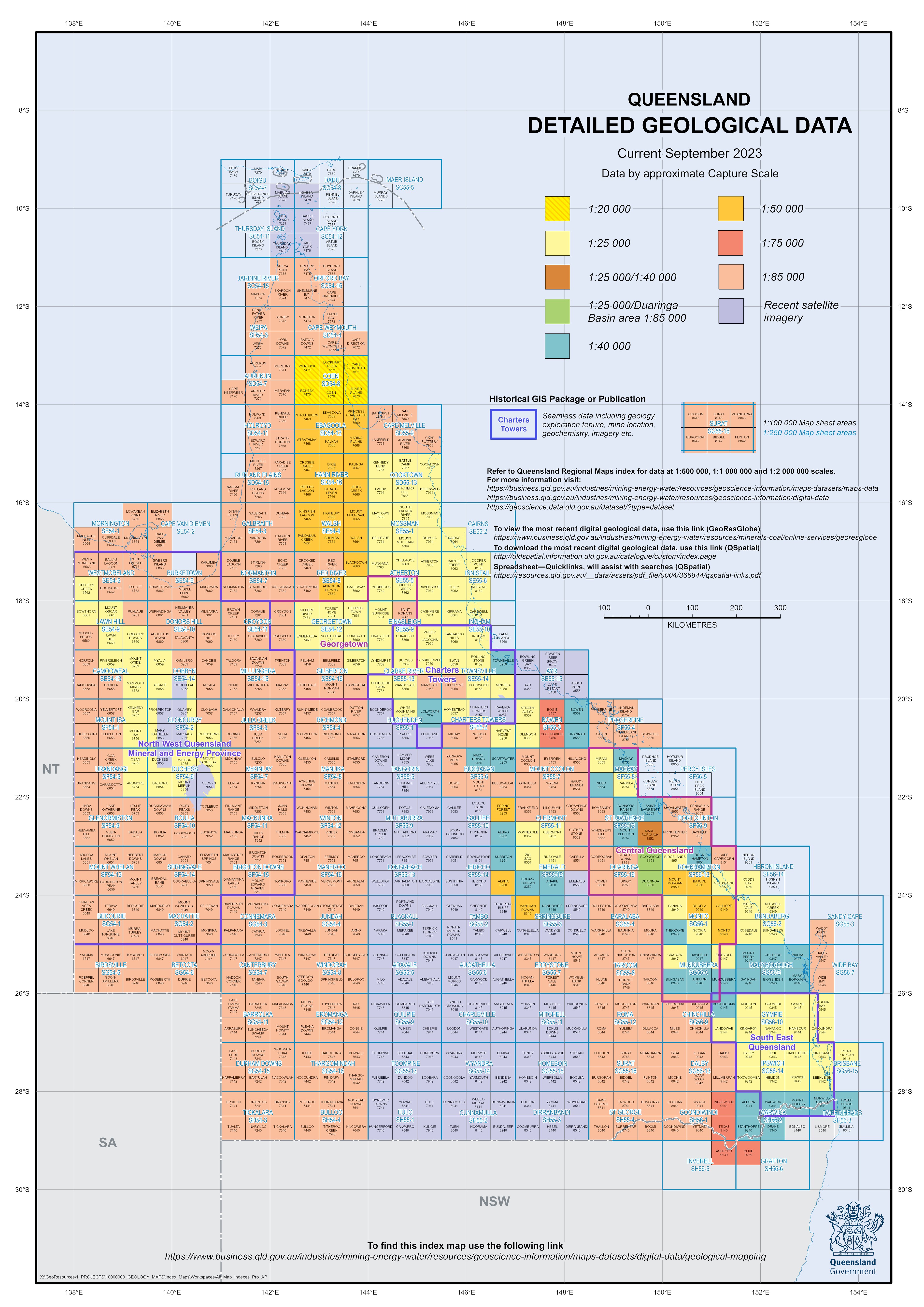 Detailed geology data index