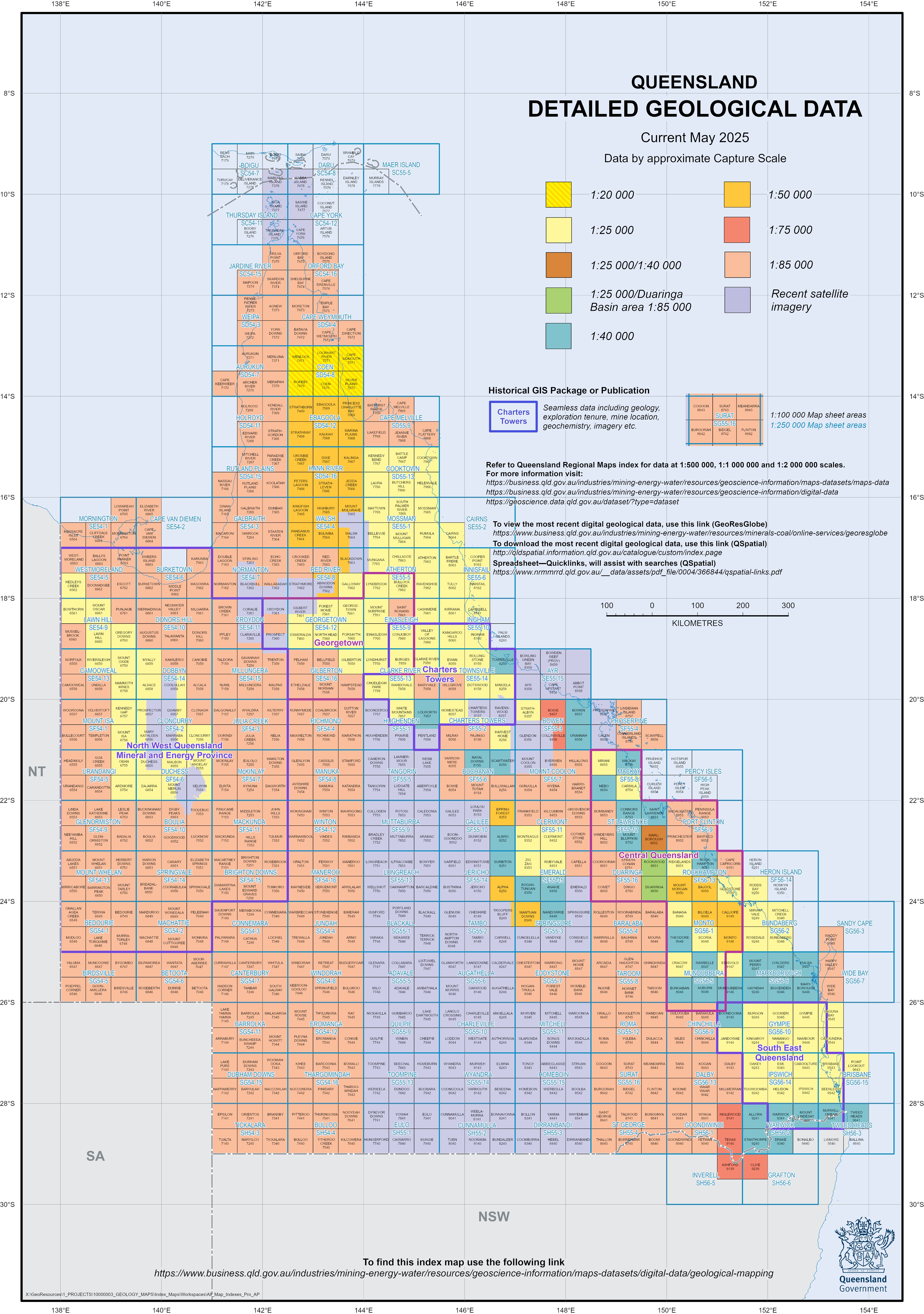 Detailed geology data index