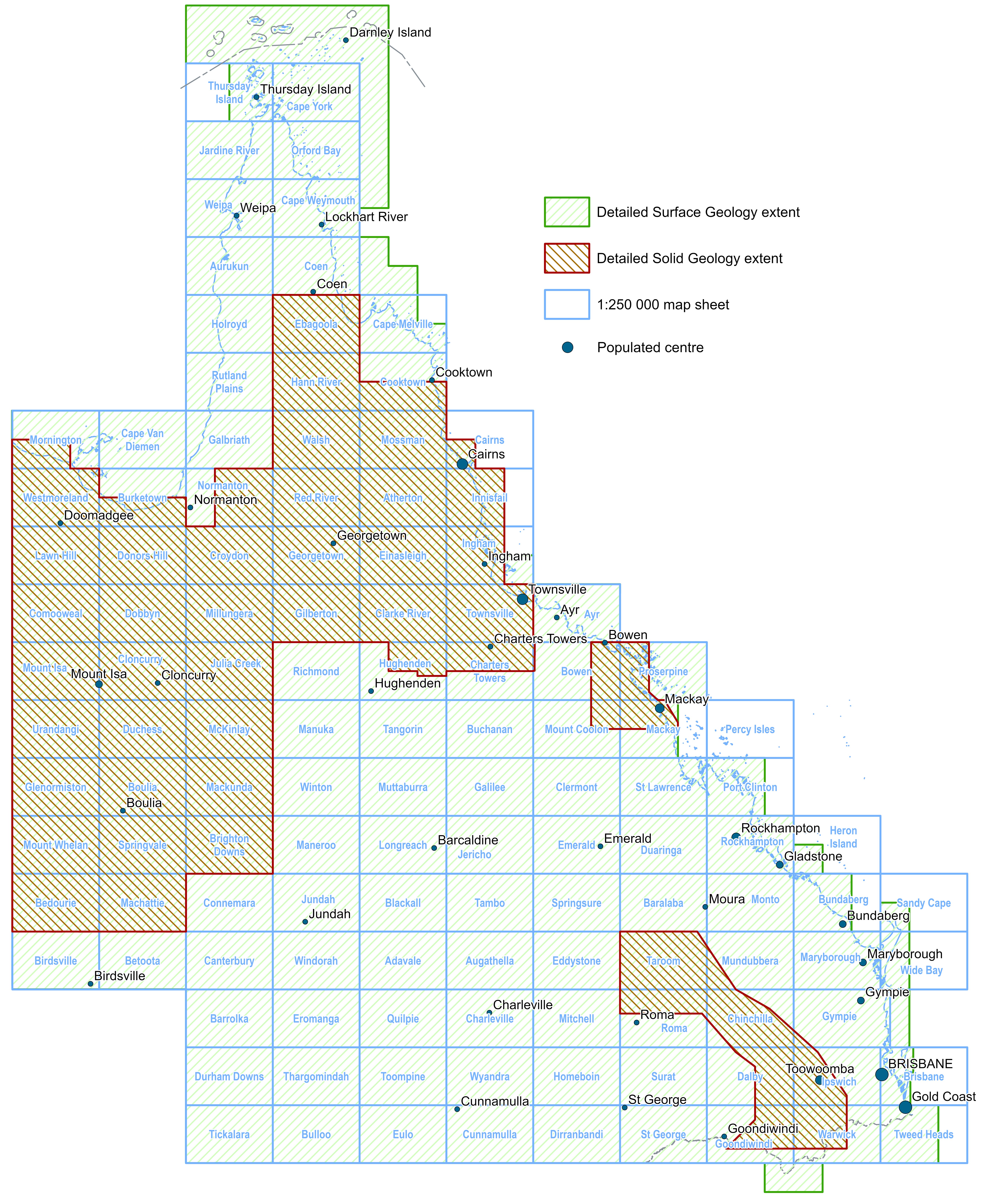 Detailed geology data index