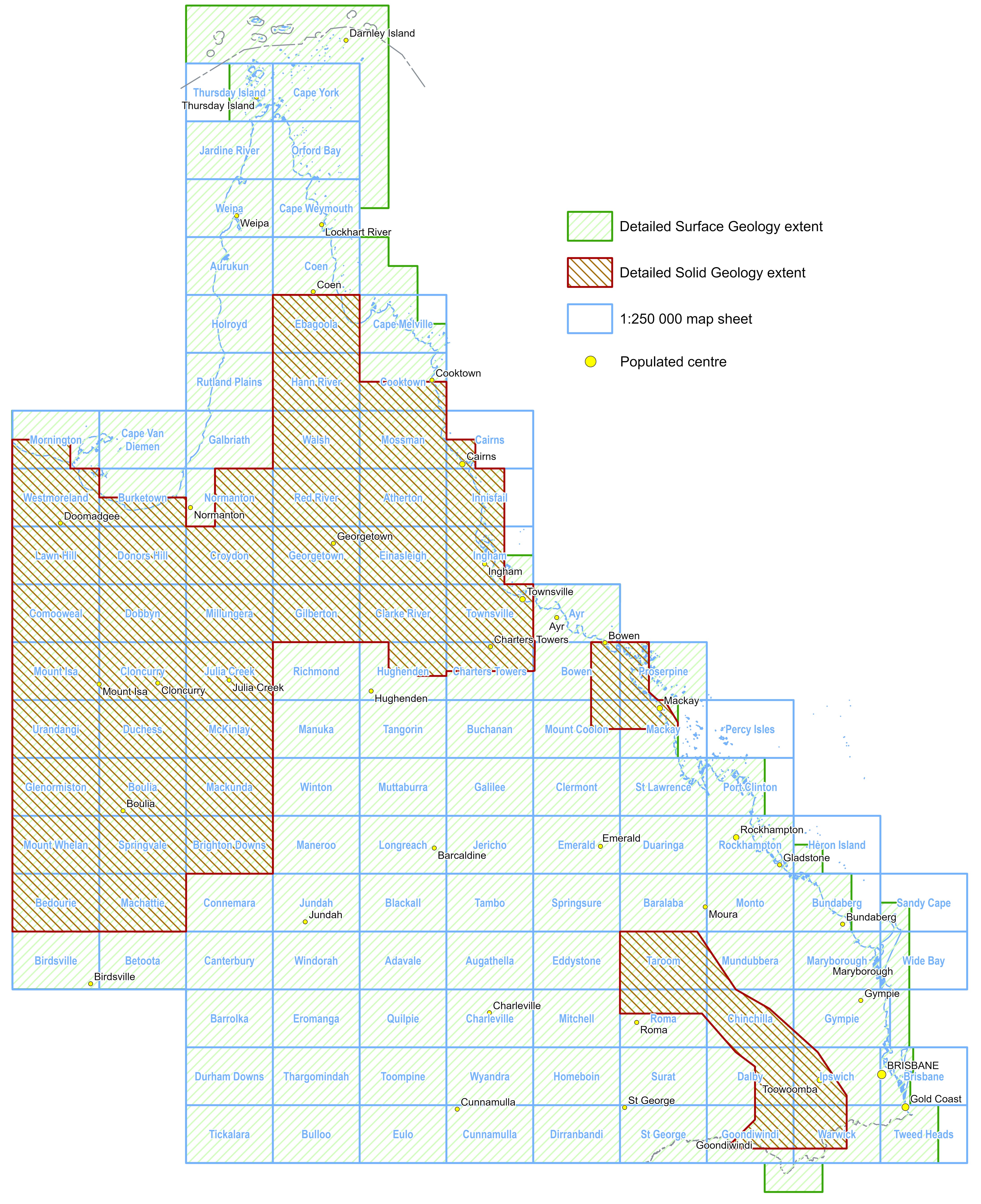 Detailed geology data index